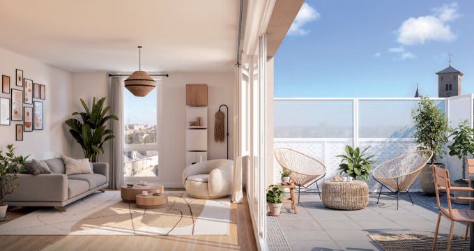 Achat / Vente programme immobilier neuf Bouguenais cœur de bourg proche Parc du Champ Toury (44340) - Réf. 13304